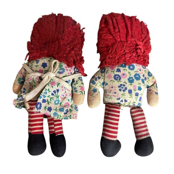 Vintage Knickerbocker 7 inch Raggedy Ann And Andy Small Dolls Lot of 4 - Picture 4 of 10